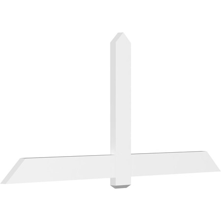 Ekena Millwork Eugene Architectural Grade PVC Gable Bracket, 84"W x 38 1/2"H x 2"D x 6"F, 11/12 Pitch GBP084X39X0206EUG00